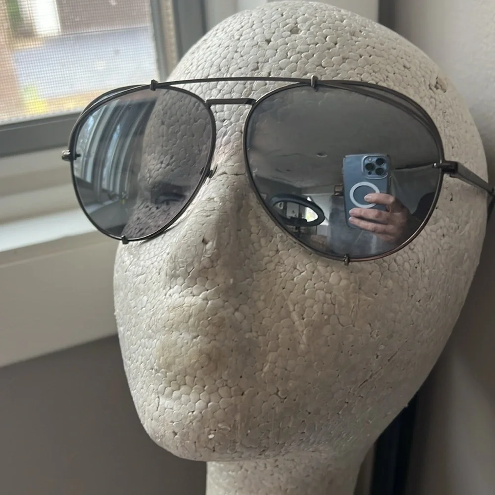 Diff Men’s Aviator Chrome Dark Silver Eyewear Sunglasses
